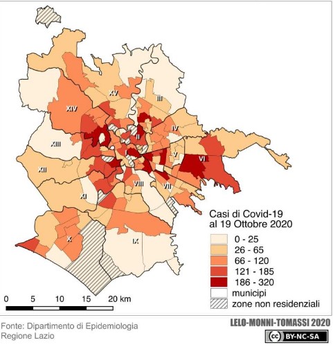 Covid-19, la mappa del contagio a Roma 1
