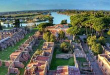 Una veduta di Ostia Antica