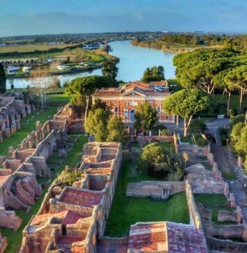 Una veduta di Ostia Antica