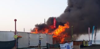 stabilimento balneare L'Oasi incendio