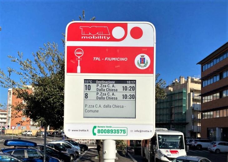 Fiumicino, smart schedules arrive at bus stops