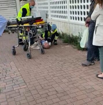 ferito e sanguinante a piazza Scipione l'Africano