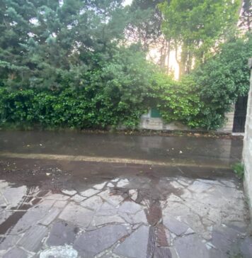 strada allagata via melani