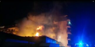 incendio ex centro sportivo