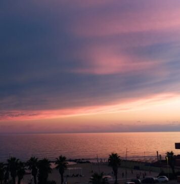 tramonto a Ostia