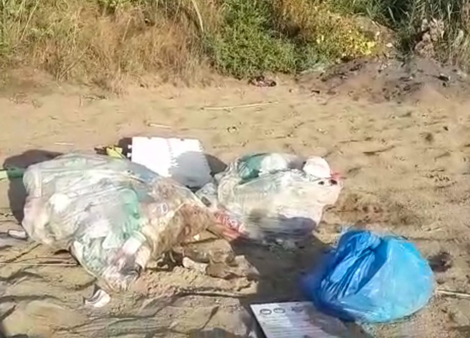 Sulla spiaggia libera di Anzio "Bandiera Blu", bruciano i rifiuti abbandonati. La denuncia (VIDEO) 1