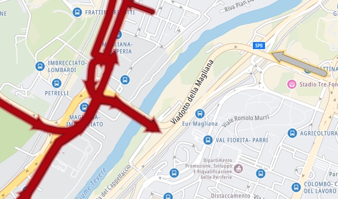 Roma, incidente viadotto della Magliana: congestionato tutto il quadrante 1