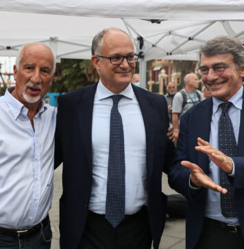 Davide Sassoli con Mario Falconi e Roberto Gualtieri