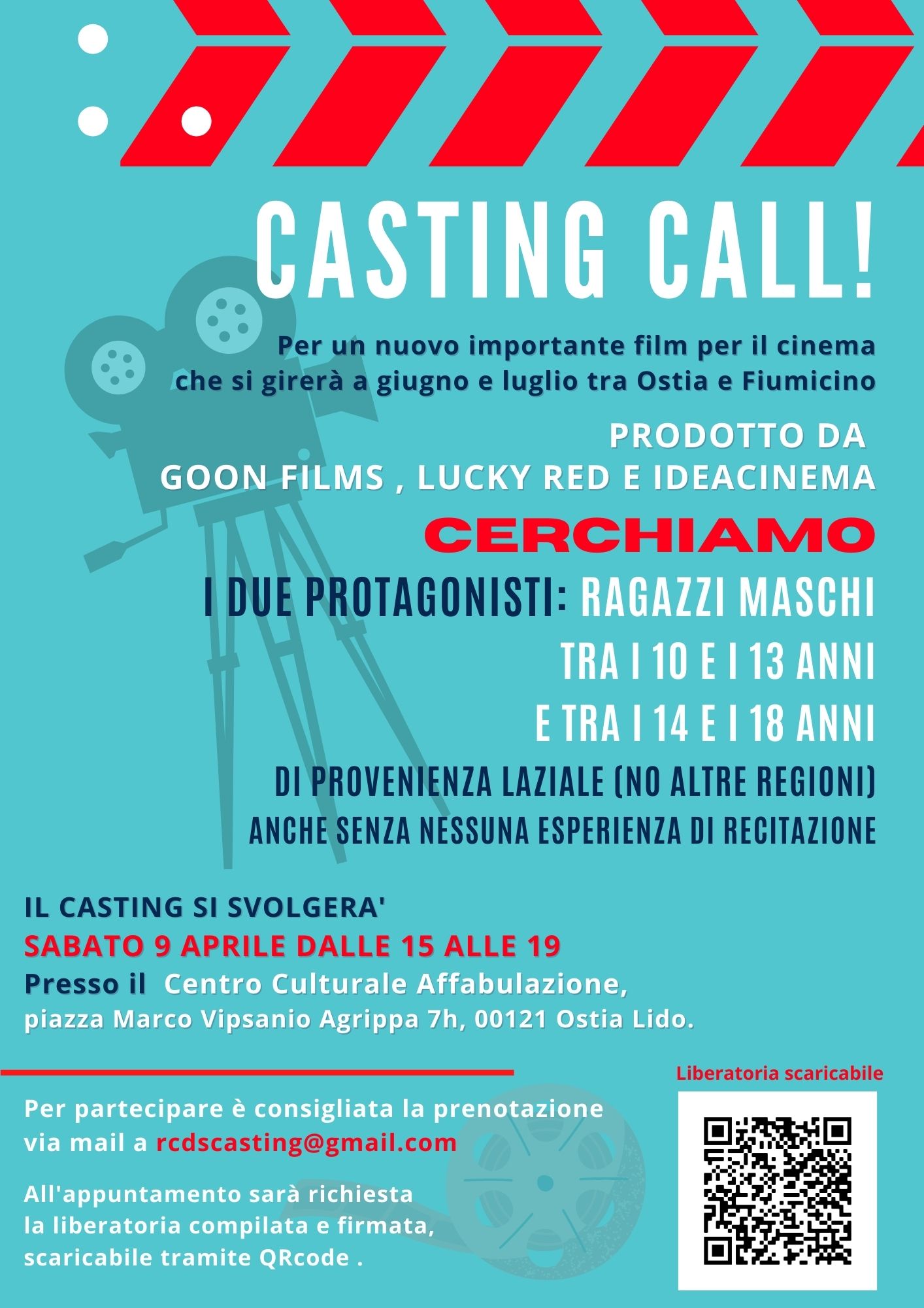 Casting a Ostia: si cercano giovani per un film che sarà girato in estate 1