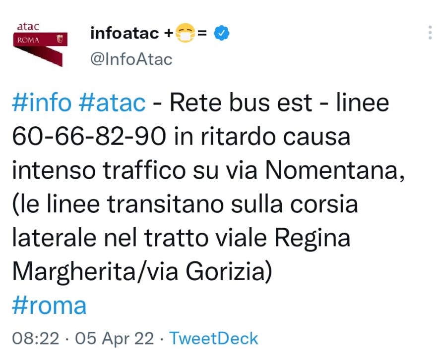 nomentana traffico