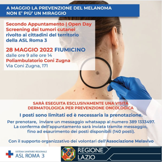 Prevenzione melanoma con l'Open Day gratuito Asl Roma 3: come prenotare 1