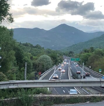 L'A24 vista da Vicovaro
