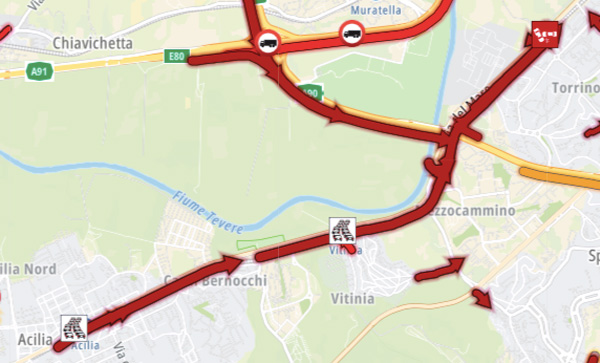 Traffico da bollino rosso sulla via Ostiense: incidenti ad Acilia e Tor di Valle 1