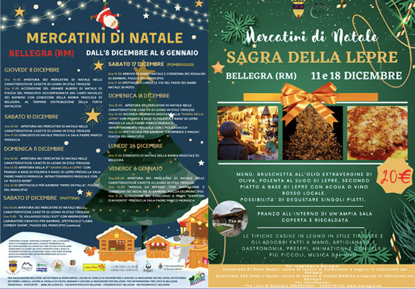 Feste di Natale nei borghi in provincia di Roma: gli eventi 2