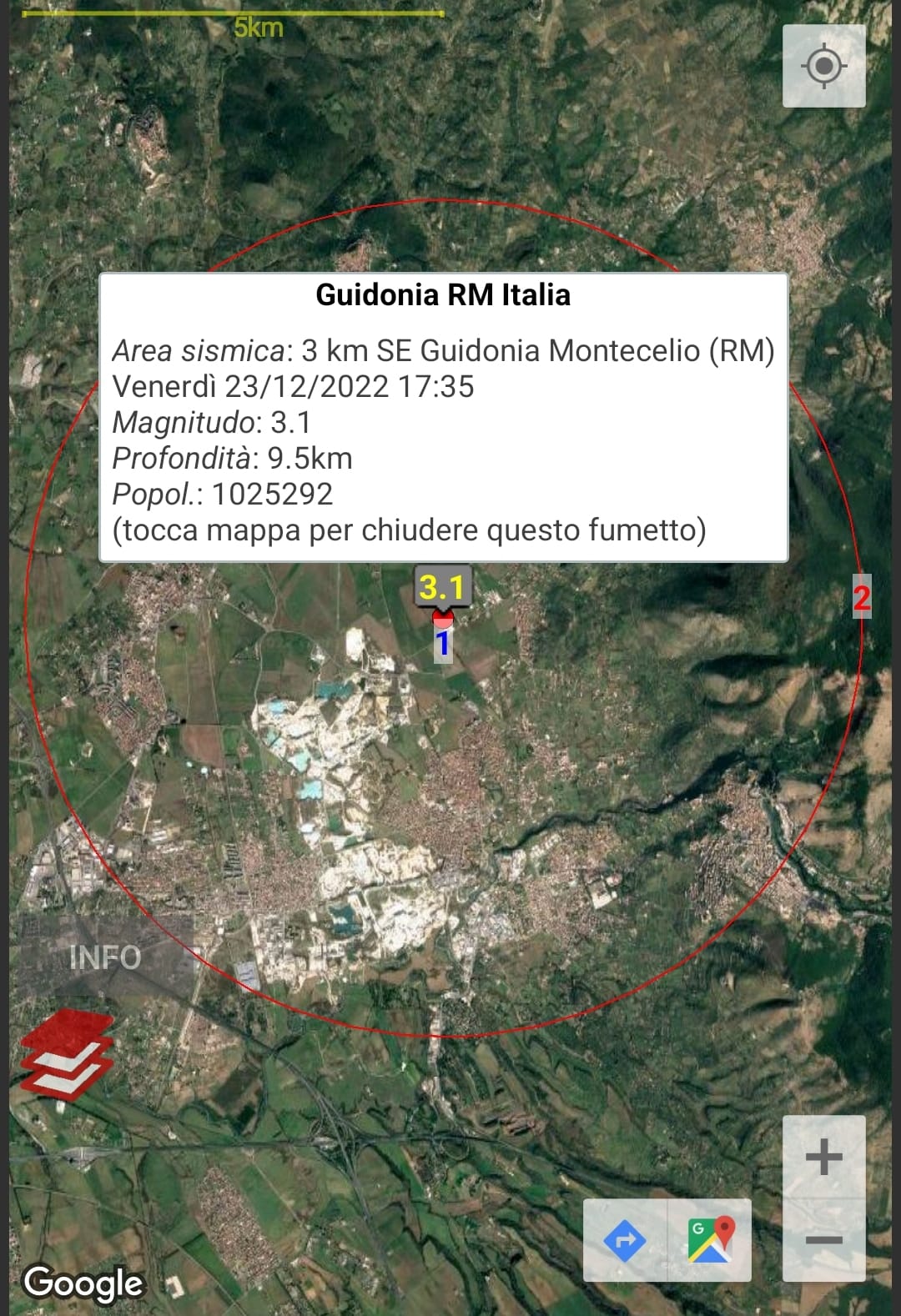 Terremoto con epicentro a Guidonia, scossa avvertita fino a Roma 1