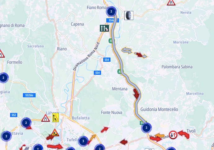Tir a fuoco sulla A1 Roma-Napoli: code chilometriche tra diramazione Nord e Guidonia 1