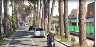 moto scooter via di Castelporziano