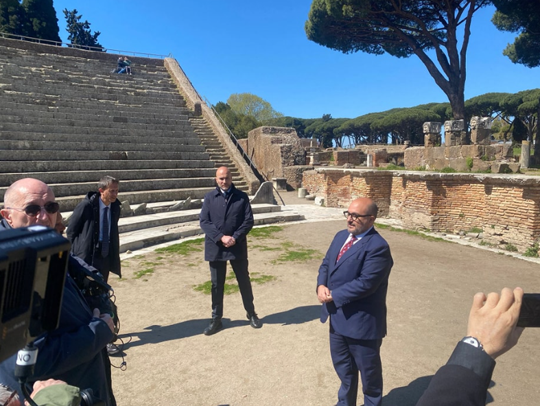 Ostia Antica, Ministro della Cultura Sangiuliano visita il Parco Archeologico: "Tra i più importanti d'Europa" 2