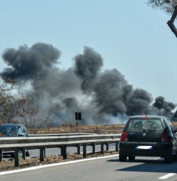 Incendio via Pontina - Canaledieci.it