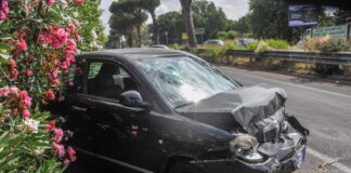 via Cristoforo Colombo incidente all'altezza dell'Infernetto -canaledieci