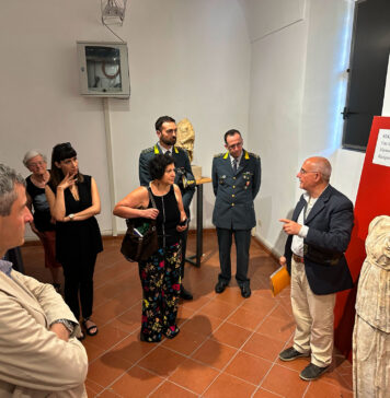 Musa Clio recuperata dalla Guardia di Finanza ed esposta nel museo archelogico di Guidonia Montecelio -canaledieci