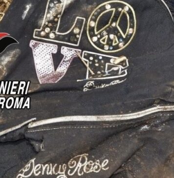 Lo zainetto rinvenuto accanto allo scheletro del Pigneto