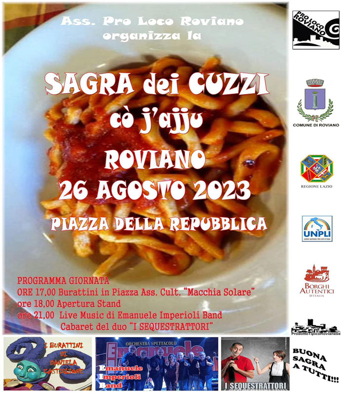 Sagre e feste nel Lazio nel weekend dal 25 al 27 agosto: telline, cuzzi, polenta e nocciole 2