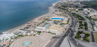 Rotonda lungomare Lutazio Catulo Kursaal drone canaledieci