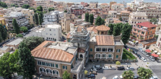 Ostia Municipio Palazzo del Governatorato X piazza della Stazione Vecchia drone canaledieci