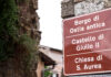 Ostia Antica borgo medievale insegna tabella stradale quartiere canaledieci