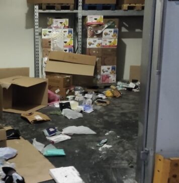 La sede del banco alimentare di Aprilia