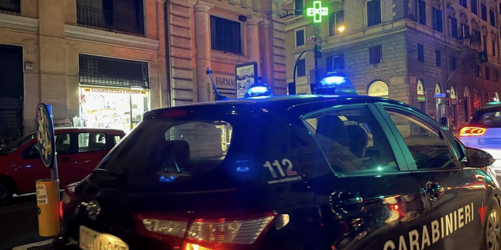 L'intervento dei carabinieri