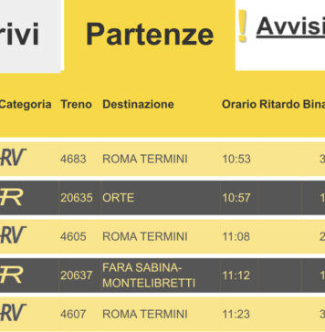 Treni, ferrovia Fiumicino – Orte: ritardi fino a sessanta minuti