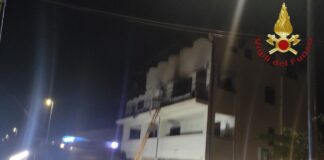 L'intervento dei vigili del fuoco a Colleferro