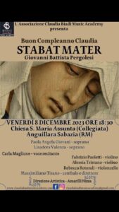 Anguillara, lo Stabat Mater per celebrare l’8 dicembre: il programma del concerto 1