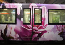 Metro A, è arrivato il treno floreale per la mobilità sostenibile (VIDEO)