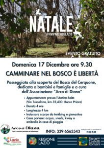 Natale al Parco regionale dei Castelli romani: week end con 5 eventi gratuiti per tutti 