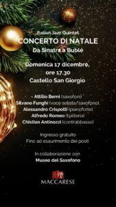 Castello di Maccarese, concerto jazz di Natale gratis con il Museo del Saxofono: il programma 1