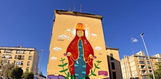 Il murale di Napal colora Primavalle: ricorda l’importanza dello screening mammografico
