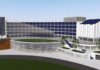 La facciata del nuovo ospedale tiburtino secondo il progetto