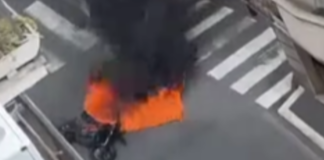 PORTE-ROMA-MOTO-AUTO-INCIDENTE-CENTAURO-USTIONATO-ELITRASPORTATO-CODICE-ROSSO-