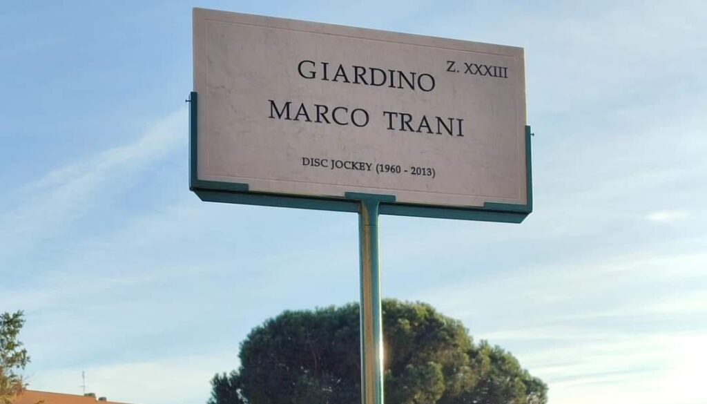 Roma, un giardino per ricordare il dj Marco Trani 2
