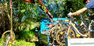 Bici abbandonate nel lungotevere