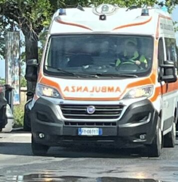 L'intervento di una ambulanza