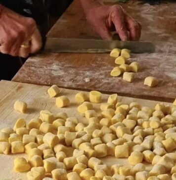gnocchi fatti a mano dalle massaie di Riofreddo