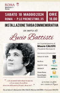 Roma, al Pigneto targa e cover per ricordare Lucio Battisti 1