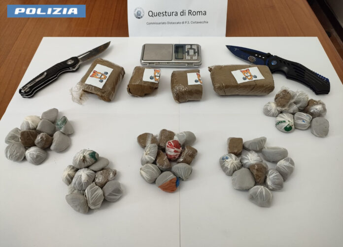 Civitavecchia, arresto per spaccio: trovata droga già confezionata per il mercato