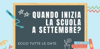 Date inizio scuola settembre 2025