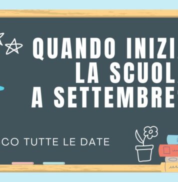 Date inizio scuola settembre 2024