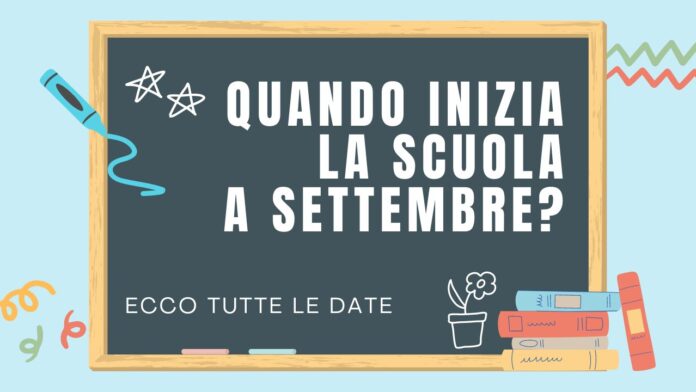 Date inizio scuola settembre 2024